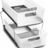 Madesmart 2-Tier Organizer With Dividers Slide-Out Baskets