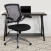 Mid-Back Mesh Swivel Ergonomic Task Office Chair With Flip-Up Arms | BigEasyMart.com