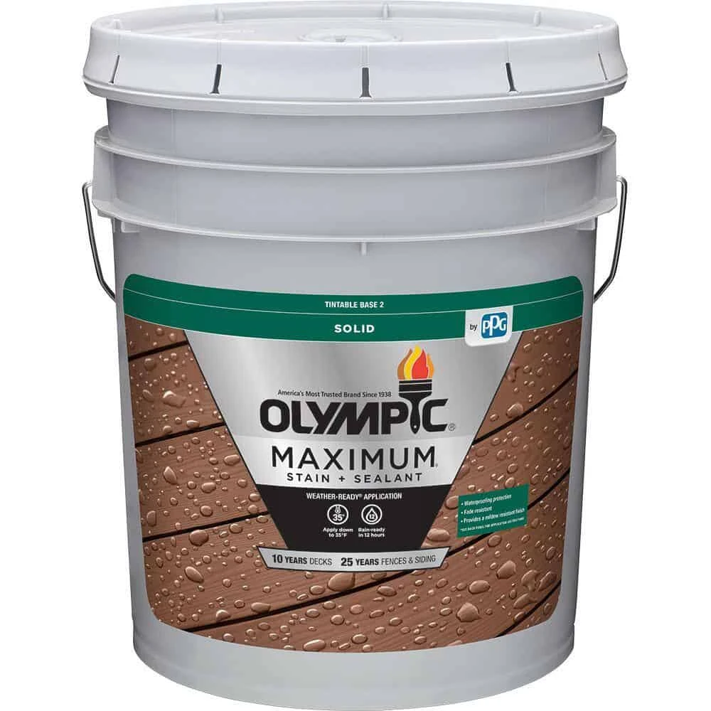 Olympic OLY279-05 Maximum 5 Gal. Midnight Blue Solid Color Exterior Stain And Sealant In One | BigEasyMart.com - Image 2