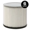 MULTI FIT VF2007B Standard Replacement Cartridge Filter For Most Shop-Vac Branded Wet/Dry Shop Vacuums (6-Pack) | BigEasyMart.com