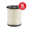 MULTI FIT VF7816B General Purpose Replacement Cartridge Filter For Most 5 To 20 Gallon CRAFTSMAN Wet/Dry Shop Vacuums (6-Pack) | BigEasyMart.com
