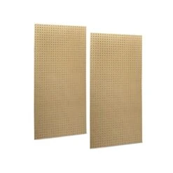 Triton Products TPB-2N (2) 24 In. W X 48 In. H X 1/4 In. D Natural Heavy Duty HDF Round Hole Pegboards | BigEasyMart.com