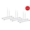 Only Hangers 1918WHT (Set Of 3 Pairs) White Gridwall T-Base Rectangular Tube With Levelers (Set Of 3 Pairs) | BigEasyMart.com