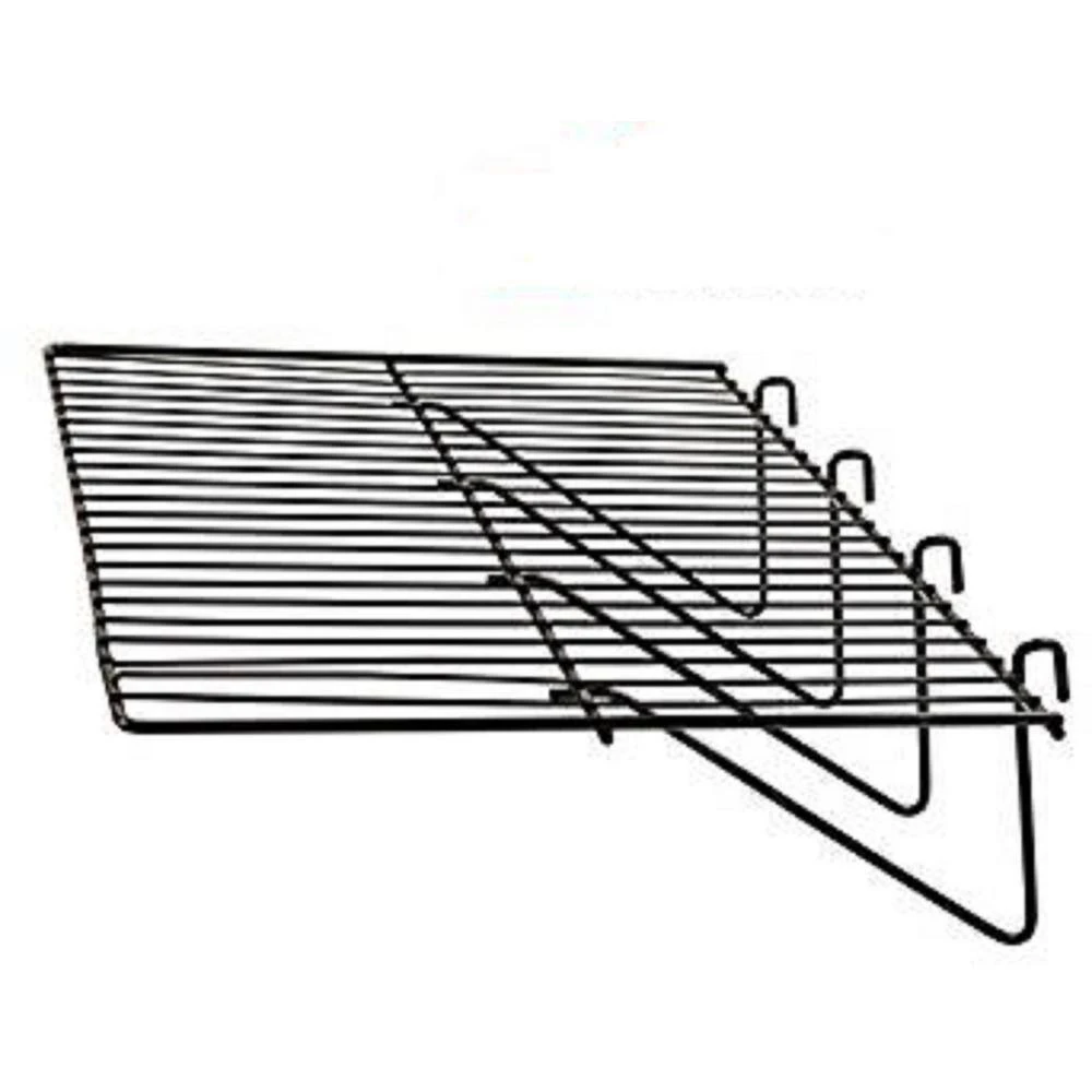 Only Hangers BLK/2412(3) 12 In. D X 24 In. L Slatwall And Gridwall Panel Display Shelf In Black (Pack Of 3) | BigEasyMart.com