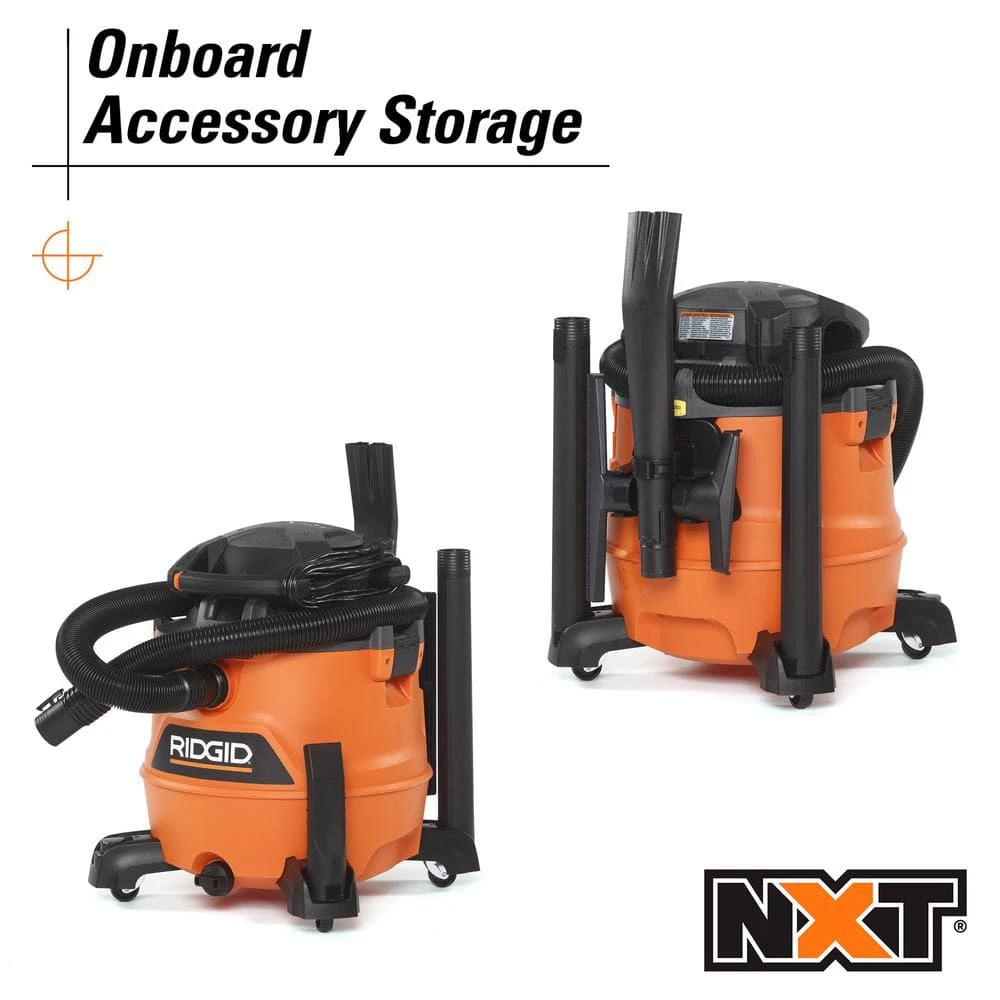 RIDGID HD1600 16 Gallon 6.5 Peak HP NXT Wet/Dry Shop Vacuum With Detachable Blower, Filter, Locking Hose And Accessories | BigEasyMart.com - Image 10