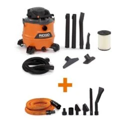 RIDGID HD1600C 16 Gallon 6.5 Peak HP NXT Wet/Dry Shop Vacuum With Detachable Blower, Filter, Hose, Accessories And Car Cleaning Kit | BigEasyMart.com