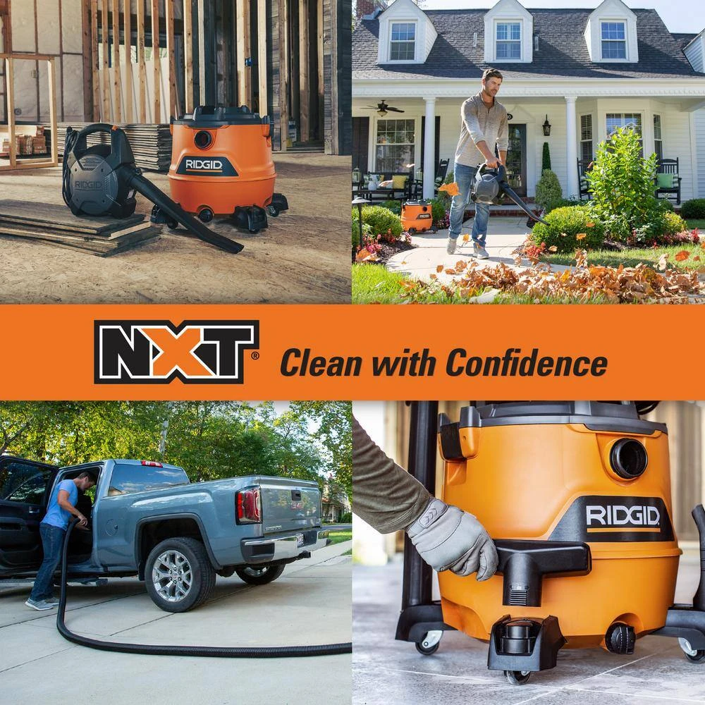 RIDGID HD1600D 16 Gallon 6.5 Peak HP NXT Wet/Dry Shop Vacuum With Detachable Blower, Filter, 7 Ft Hose, 20 Ft Hose And Accessories | BigEasyMart.com - Image 4