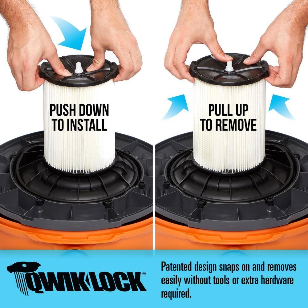 RIDGID HD1600D 16 Gallon 6.5 Peak HP NXT Wet/Dry Shop Vacuum With Detachable Blower, Filter, 7 Ft Hose, 20 Ft Hose And Accessories | BigEasyMart.com - Image 8