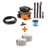 RIDGID WD4080B 4 Gallon 6.0 Peak HP Wet/Dry Shop Vacuum With Detachable Blower, Fine Dust Filter, Two Dust Bags, Hose, And Accessories | BigEasyMart.com
