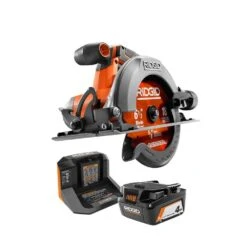 RIDGID R8655KN 18V Cordless 6-1/2 In. Circular Saw Kit With (1) 4.0 Ah Battery And Charger | BigEasyMart.com
