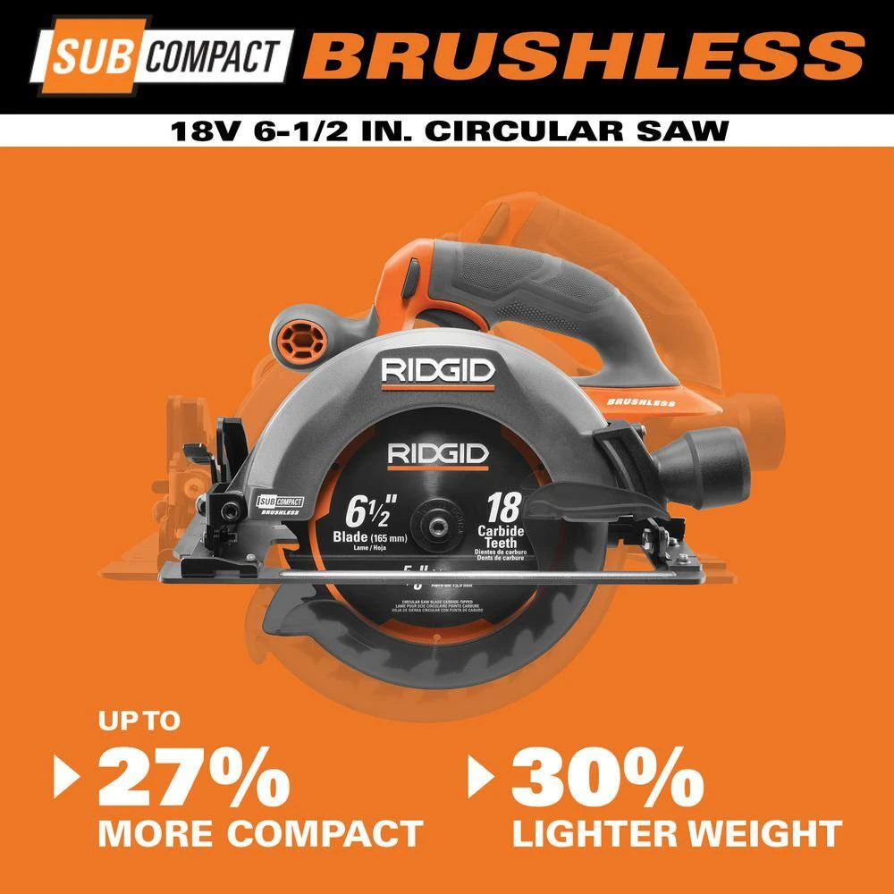 RIDGID R8656B 18V SubCompact Brushless Cordless 6-1/2 In. Circular Saw (Tool Only) | BigEasyMart.com - Image 4