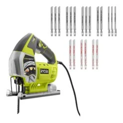 RYOBI JS651L1-A14AK201 6.1 Amp Corded Variable Speed Orbital Jig Saw With SPEEDMATCH Technology With All Purpose Jig Saw Blade Set (20-Piece) | BigEasyMart.com