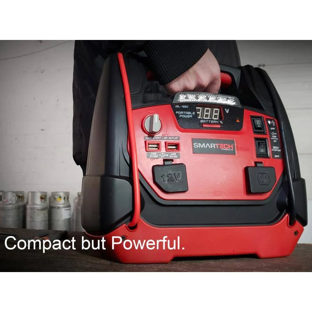 Smartech Products JSL-950 JSL-950 Power Station With Jump Starter And 150 PSI Air Compressor, One 120V Power Inventer Outlet | BigEasyMart.com - Image 5
