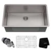 KRAUS KHU100-30 Standart PRO 30 In. Undermount Single Bowl 16 Gauge Stainless Steel Kitchen Sink With Accessories | BigEasyMart.com