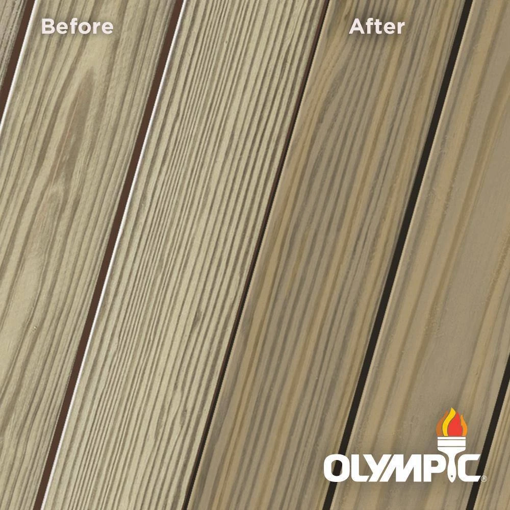 Olympic OLY939-01 Maximum 1 Gal. Storm Gray Semi-Transparent Exterior Stain And Sealant In One Low VOC | BigEasyMart.com - Image 6