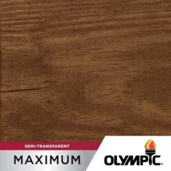 Olympic OLY730-05 Maximum 5 Gal. Teak Semi-Transparent Exterior Stain And Sealant In One Low VOC | BigEasyMart.com