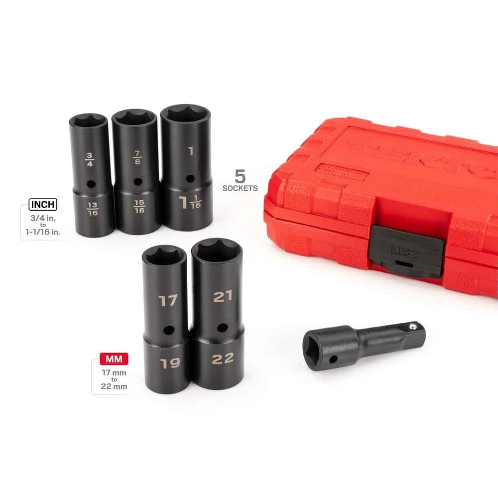 TEKTON SIF92400 1/2 In. Drive Thin Wall Flip Impact Socket Set (6-Piece) | BigEasyMart.com - Image 4