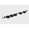 TOOLFLEX 9-5-1 37 In. Universal Garage Storage Rail System With 5 Black One-Size-Fits-All Holders | BigEasyMart.com