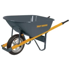True Temper R6STSP14 6 Cu. Ft. Wheelbarrow With Steel Handles And Flat Free Tire | BigEasyMart.com