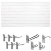 CROWNWALL BD684WHT10-K 48 In. H X 96 In. W Starter Bundle PVC Slatwall Panel Set In White (10-Piece) | BigEasyMart.com