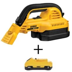 DEWALT DCV517BW230 20V MAX Cordless 1/2 Gal. Wet/Dry Portable Vacuum And (1) 20V MAX Compact Lithium-Ion 3.0Ah Battery | BigEasyMart.com
